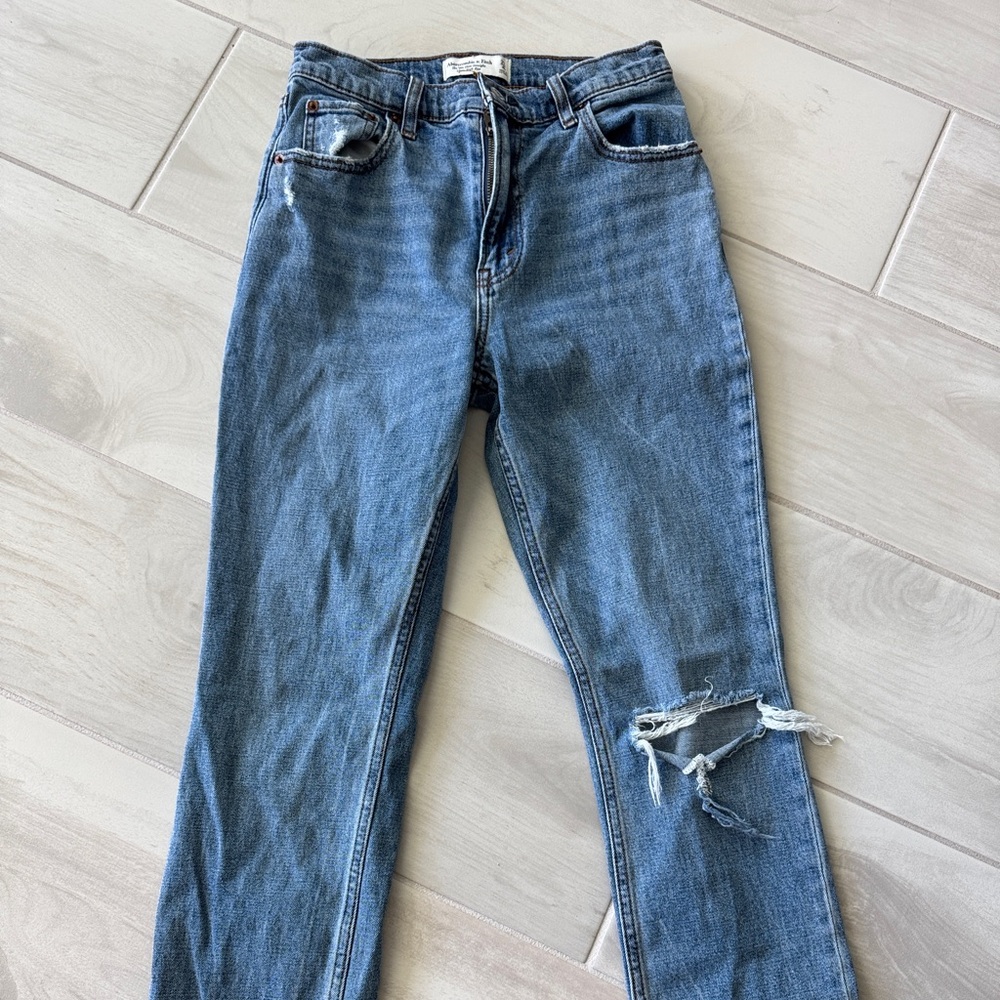 Abercrombie & Fitch Blue Straight Leg Jeans